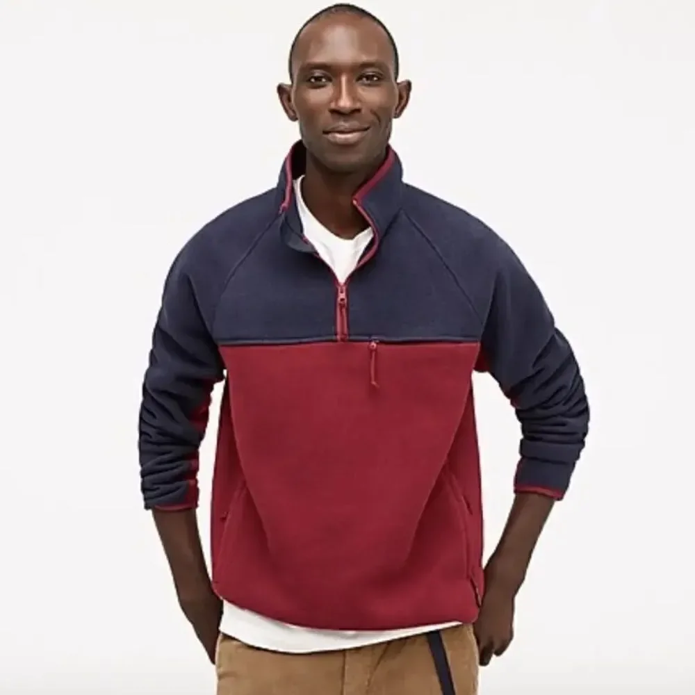 J.CREW Men’s Colorblock Polartec Nordic Half Zip Pullover Sweater Sz S